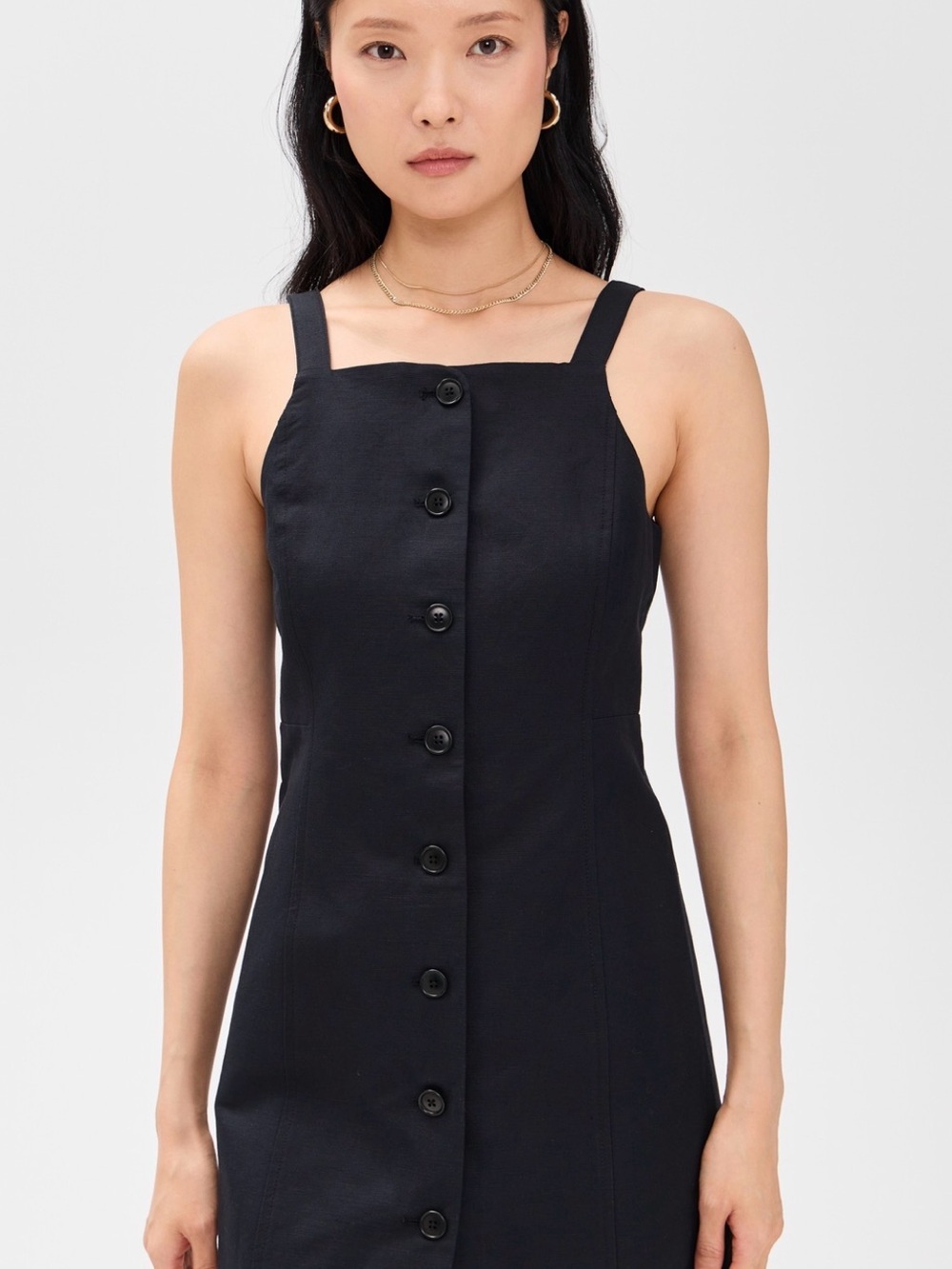 Alex Mill Navy Alexis Dress in Linen Cotton